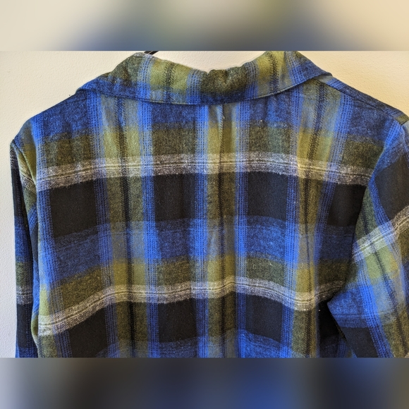 NIP LONG PLAID FLANNEL DUSTER - Picture 4 of 14